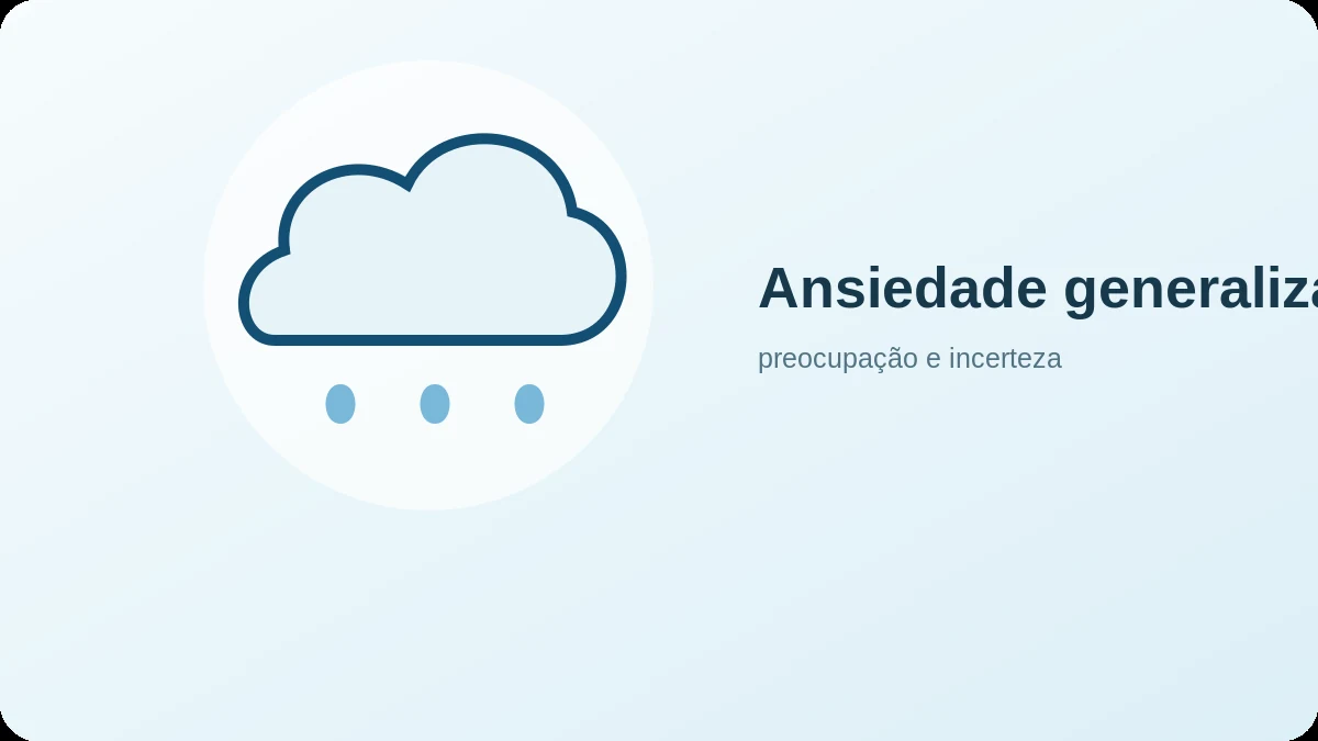 Imagem representativa de ansiedade generalizada